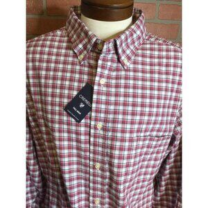 NWT Cremieux Mens Plaid Button Down Shirt Size 2XLT Tall Man XXL Preppy